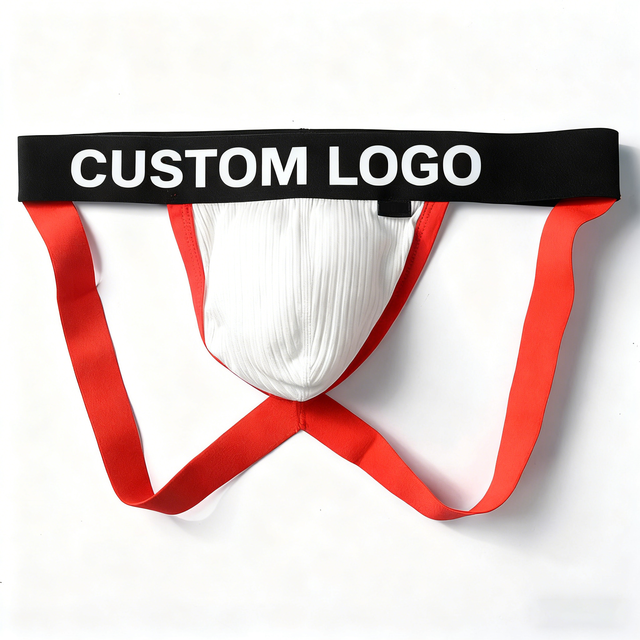 Men's Low Rise Jockstrap Ribbed Contour Pouch Underwear Breathable Mesh Sports Briefs Athletic Support
