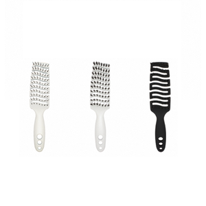 Hair <b>Brush</b> Ceramic Roll <b>Brush</b> Nylon Boar Bristle Non Slip Rubber Handle Fast Dry Gentle <b>Detangling</b> For Home Use - Product Image 1