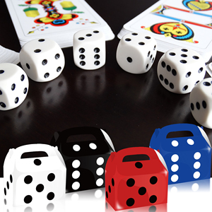 Huancai <span class=keywords><strong>Casino</strong></span> Party Favors <span class=keywords><strong>Candy</strong></span> Treat Boxes 12 PCS Dados Caja de regalo de papel Cookie Goodies Box para Game Night Party Supplies - Product Image 5