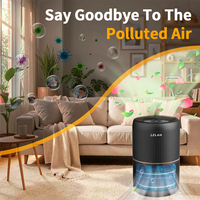Purificateur d'air de bureau portable, style mini, avec filtre HEPA, purification de l'air pour la fumée, la poussière, le pollen, design compact pour la maison et le bureau