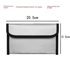 Portable Resistant Fireproof Waterproof A4 <b>File</b> Bag with Lock Flame Pouch Cash Bag Receipt Card <b>Storage</b> Retardant <b>File</b> Bags - Product Image 5