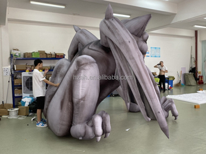 Nuevo diseño de luz LED de Halloween inflable vampiro murciélago Desmodus piedra tallada monstruo globo para publicidad - Product Image 4