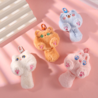 Porte-clés en peluche de forme de chat, de haute qualité, mignon, à texture douce, aux couleurs vibrantes, longue durée, décorations de sac à dos