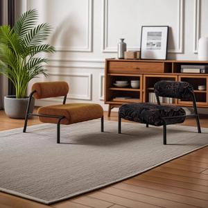 Mid-century Modern Corduroy Single <b>Sofa</b> Chair with Iron Frame Designer Leisure Chair for Bedroom Indoor Furniture - Product Image 4