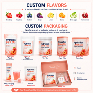 OEM/ODM Mezcla de Bebida Hidratante con Sabor a Durazno, Creatina y Electrolitos - Apoya la Fuerza Muscular, la Resistencia y la Recuperación, Sin Azúcar - Product Image 2