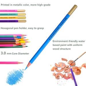 Ensemble <span class=keywords><strong>de</strong></span> crayons personnalisés en usine, 48 couleurs aquarelle avec boîte en métal pour enfants et adultes, fournitures artistiques, stylos <span class=keywords><strong>de</strong></span> <span class=keywords><strong>couleur</strong></span> pour la peinture sur papier - Product Image 3