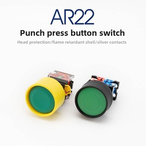 Bouton poussoir d'arrêt d'<span class=keywords><strong>urgence</strong></span> AR30V1E, démarrage à deux mains AR30B2R, trou <span class=keywords><strong>de</strong></span> montage 30 mm, interrupteur d'alimentation vert 3C non intelligent - Product Image 2