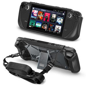 Video Game Player <strong>Cases</strong> Silicone Protector Shell Cover for Valve <strong>Steam</strong> <strong>Deck</strong> <strong>Case</strong> With Stand - Product Image 1
