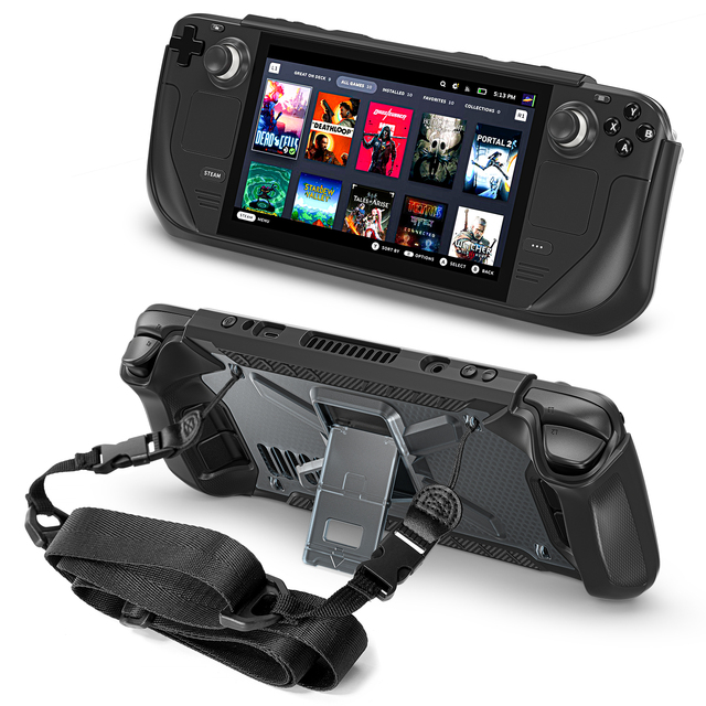 Video Game Player Cases Silicone Protector Shell Cover for Valve Steam Deck Case With Stand