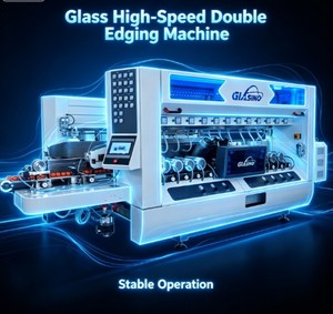 Machine à double trépied haute vitesse pour le meulage et le polissage des bords de <span class=keywords><strong>verre</strong></span>, idéale pour le traitement du <span class=keywords><strong>verre</strong></span> de sécurité - Product Image 1