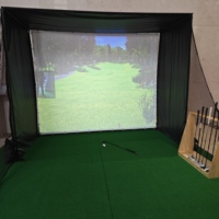 Écran de projection blanc pour simulateur de golf résistant aux impacts, pour intérieur ou extérieur