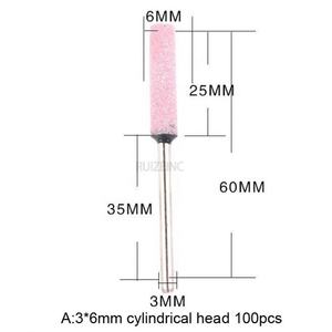 Cabezal de molienda de corindón <span class=keywords><strong>rosa</strong></span> montado, rueda abrasiva de pulido para herramientas eléctricas rotativas Dremel, cabezal de pulido, herramientas de molienda - Product Image 2