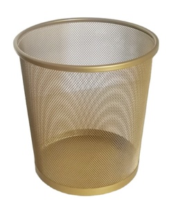 ถังขยะตาข่ายทรงกลมแบบเปิดด้านบน ตะกร้าขยะโลหะทรงกลมสีโรสโกลด์ - Product Image 2