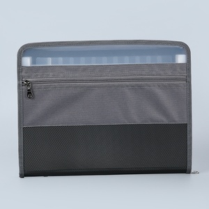 Porte-documents extensible à fermeture éclair imperméable et résistant aux déchirures à 13 poches, organiseur de documents A4 avec étiquettes colorées pour le bureau, l'école et la maison - Product Image 6