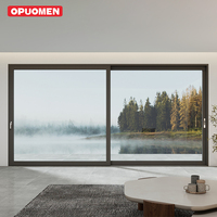 Pintu Geser Patio Modern Bersertifikasi As2047 Australia NFRC, Kaca Tempered Ganda, Pintu Geser Aluminium Eksterior