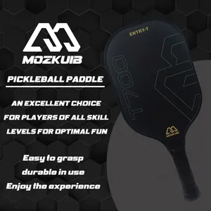 Mozkuib T700 Factory Supply 14mm Thick Durable USAPA Approved Thermoformed Edgeless Carbon Fiber Pickleballs Paddle