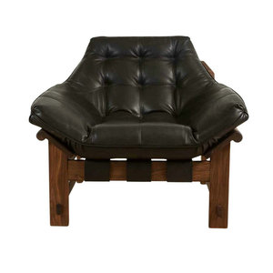 <span class=keywords><strong>Poltrona</strong></span> francese Vintage in legno massello per la casa con trapani in vera <span class=keywords><strong>pelle</strong></span> <span class=keywords><strong>nera</strong></span> <span class=keywords><strong>poltrona</strong></span> in stile ottomano stile europeo - Product Image 1