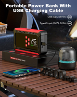 Démarreur de Voiture ODM Personnalisé 1000A 10000mAh 12V 6-en-1 avec Gonfleur de Pneus, Charge Rapide et USB pour Tracteur