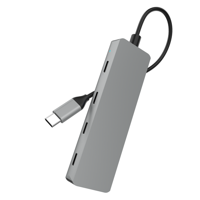 Aluminium Multifunction Adapter 4*Type-C 3.2 10 Gbps Usb Hubs Docking Station Computer Accessories