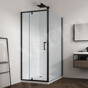 <span class=keywords><strong>Porte</strong></span> de <span class=keywords><strong>douche</strong></span> à balançoire encadrée noire à vente chaude en Italie avec largeur flexible - Product Image 3