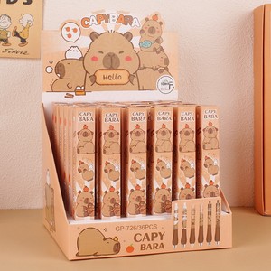 Caja Sorpresa de Papelería Infantil <span class=keywords><strong>con</strong></span> Bolígrafo de Clic de Diseño de Capibara Adorable y de Alta Apariencia, Caja Ciega de Dibujos Animados para Estudiantes - Product Image 2