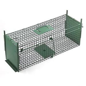 <span class=keywords><strong>Trampa</strong></span> de jaula plegable reutilizable, <span class=keywords><strong>trampa</strong></span> de animales vivos humana de Metal grande <span class=keywords><strong>para</strong></span> gato de visón, zorro, mapache - Product Image 5