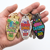 Porte-clés d'hôtel personnalisé sur mesure en cuir PU véritable avec logo en feuille d'or gaufrée, souvenir de voyage de luxe, promotionnel