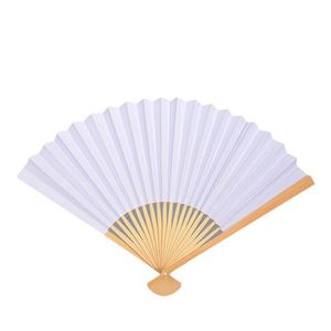 Éventail pliant DIY pour hommes et femmes, éventail ancien pliant en tissu de soie, éventail d'été portable - Product Image 5