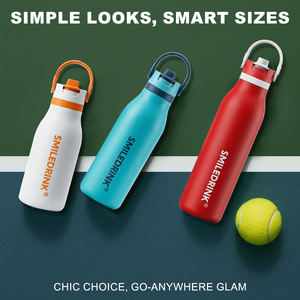 SMILEDRINK 500ml Leakproof Stainless Steel <b>Water</b> <b>Bottle</b> with Straw & Cleaning Brush Flask for Hiking & <b>Camping</b> - Product Image 5