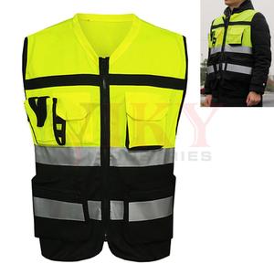 Chaleco reflectante de trabajo, chaqueta de seguridad polar de alta calidad, construcción, alta visibilidad, venta al por mayor - Product Image 5