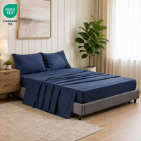 Parure de Draps de Lit en Microfibre Douce Brossée 1800TC, 4 Pièces, Vente en Gros