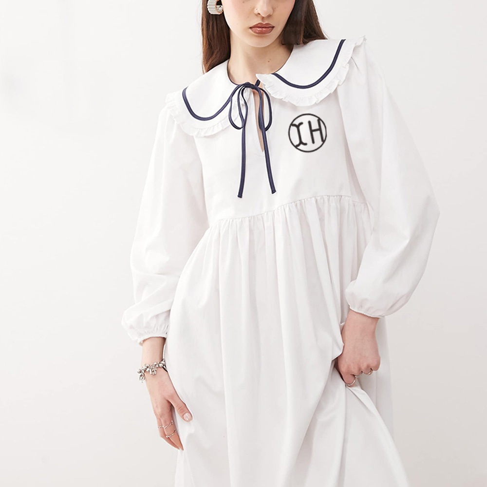 Shop Our Eco-Friendly, Loose-Fit Dresses with Frill Lapels