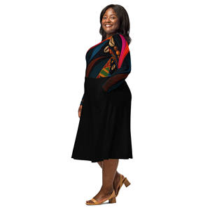 Abito Midi design a maniche lunghe Be Ike-Conic - Product Image 6