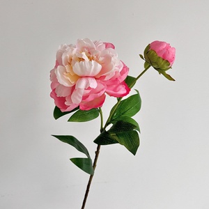 Fleur artificielle en soie de haute qualité, pivoine réaliste, <span class=keywords><strong>fleurs</strong></span> artificielles à longue tige pour bouquets floraux, décoration de table de mariage à <span class=keywords><strong>domicile</strong></span> - Product Image 4