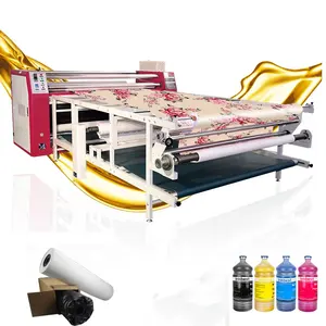 Máquina de impresión de transferencia por calor, rollo de aceite para Calender textil de tela, camiseta grande, precio competitivo