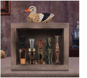 Vịt cuộc gọi hiển thị trường hợp bằng gỗ duckcall hộp cho 5 vịt cuộc gọi lưu trữ Kệ tủ cho vịt săn bắn những người đam mê trang trí nội thất - Product Image 6