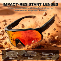 Lunettes de soleil sportives intelligentes personnalisées par le fabricant avec intelligence artificielle, fonction d'appel et de musique, pour le cyclisme, batterie 4 heures, lunettes connectées