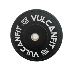 Plaques de poids de pare-chocs Paire de disques de levage de train de gymnastique en <span class=keywords><strong>caoutchouc</strong></span> noir <span class=keywords><strong>KG</strong></span> et LB - Product Image 2
