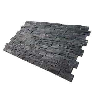 หินแอลอีดีสำหรับตกแต่งผนังหินควอตซ์สีดำล้วนสีดำล้วนออกตามธรรมชาติ - Product Image 4