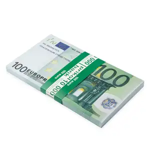 유럽 애국심 선물 999 금도금 100 유로 가정 장식을위한 지폐 돈