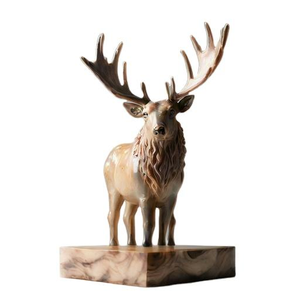 Figuras de Resina de Alce al por Mayor, Estatuas de Reno y Alce Personalizadas para Decoración del Hogar - Product Image 1
