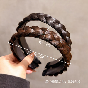 New Fishbone Braid False Twist <strong>Hair</strong> Band Female 3CM <strong>Hair</strong> Accessories Wholesale Wig Headband Trendy Design <strong>Hair</strong> <strong>Clasp</strong> - Product Image 4