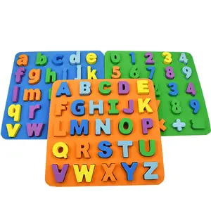2024 özel baskı logosu çevre toksik olmayan yumuşak eva köpük diy numarası alfabe yap-boz çocuk oyuncak öğretim öğrenme için