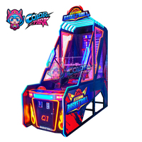Machine de tir d'arcade de basket-ball à écran 3D pour 2 joueurs d'intérieur Machines de jeu à pièces de style de luxe pour l'amusement
