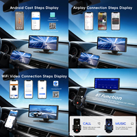 Podofo 10.26" Autoradio portable sans fil CarPlay 4K DVR Écran CarPlay Écran Incell Android Auto Commande vocale BT Airplay OEM