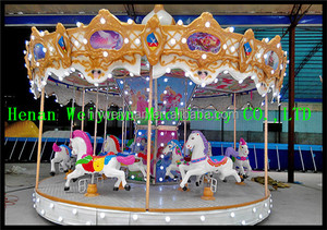 Carrusel Horse Kiddie Rides Atracciones De Feria Carrusel Fibra De Vidrio Fabricante Profesional Vender Caballo De Aluminio Personalizado - Product Image 5