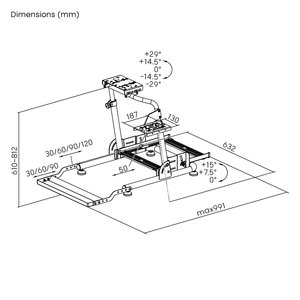 Soporte Plegable para Volante de Carreras LRS17-BS02, Simulador de Volante para PC, Compatible con Logitech G29, G920, <span class=keywords><strong>Fanatec</strong></span> - Product Image 6
