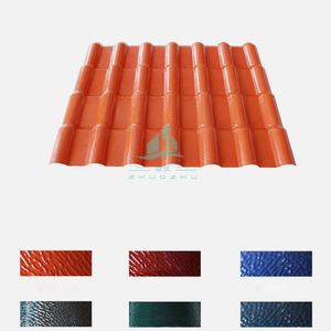 Tuiles de toit <span class=keywords><strong>en</strong></span> résine ASA légères ignifuges de Style chinois PVC synthétique pour les feuilles de toit de forme carrée de maison de Villa - Product Image 2