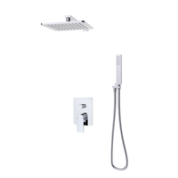 Système de douche thermostatique mural Lusa à prix d'usine, ensemble de robinetterie cascade et pluie, ensemble de douche encastré en laiton