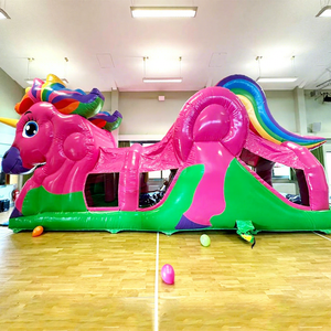 Castillo Inflable con Obstáculos Temático de Unicornio para Niños - Uso Comercial, Material de PVC, Capacidad de 1000 kg, Diseño Portátil - Product Image 1